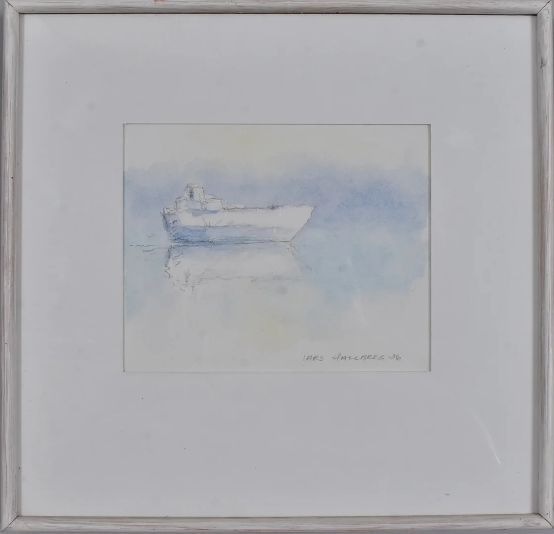 LARS HALLBERG. Akvarell. — Paintings — Halmstads Auktionskammare