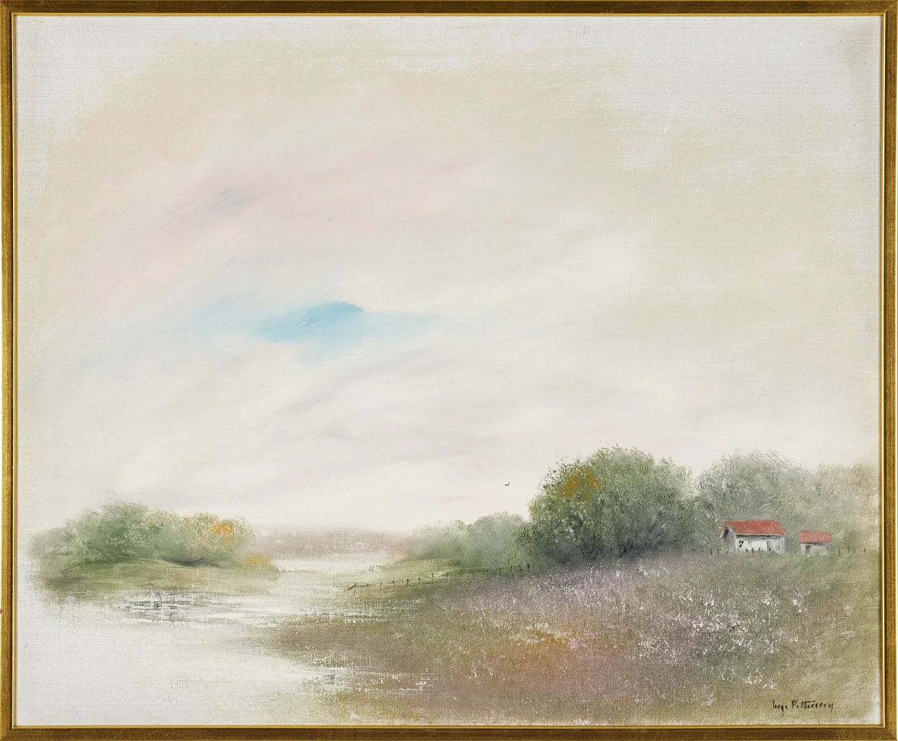 INGE PETTERSSON (född 1944), Landskap. signerad Inge Pettersson, olja på duk. — Paintings — Crafoord Auktioner Stockholm