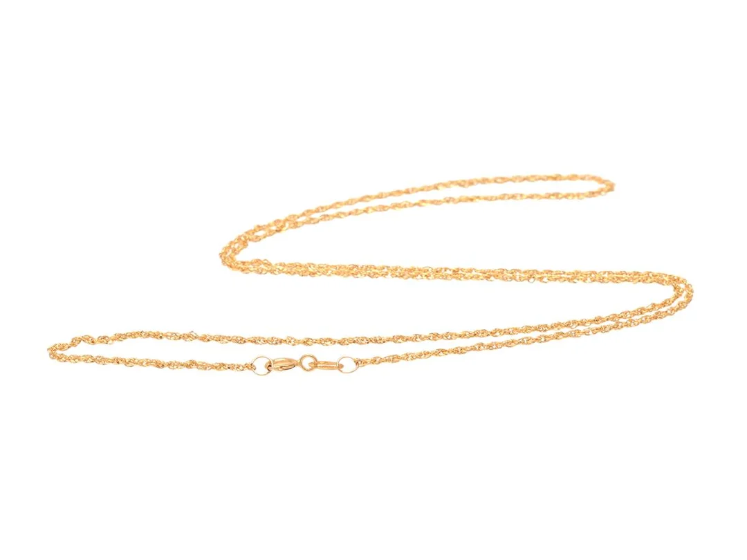 HALSKEDJA, 18K guld, cordell, längd 45 cm, vikt 0,7 g. — Smycken/Halskedja — Kaplans
