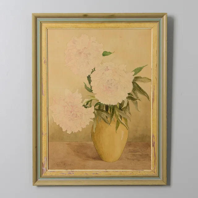 SVEA NYMAN. TILLSKRIVEN. Blomsterstilleben, akvarell, signerad.