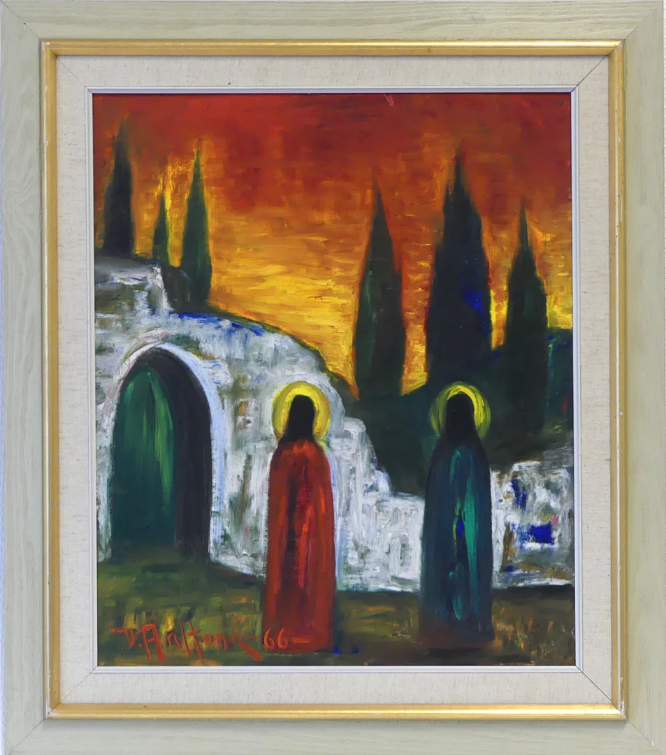 VEIKKO AALTONA. Olja på duk, signerad V. Aaltona -66. — Paintings — Lysekils Auktionsbyrå