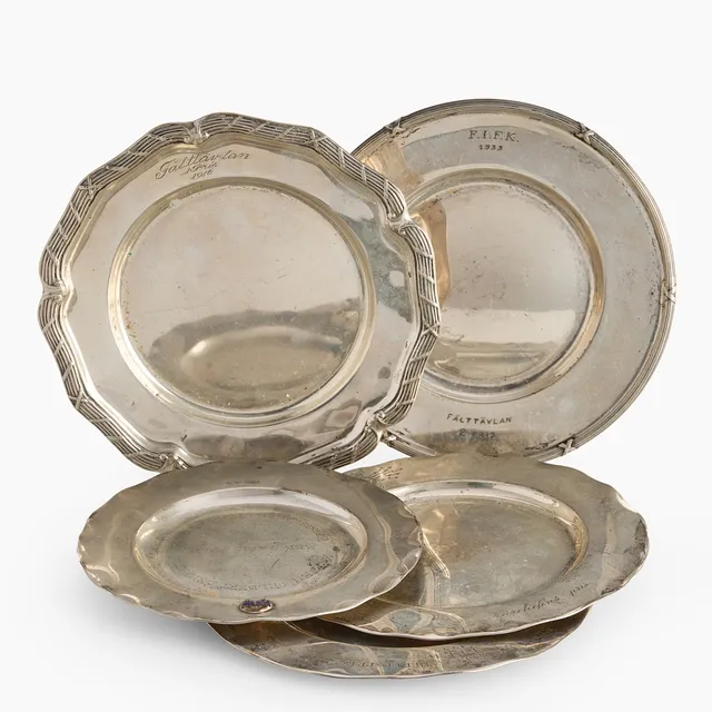 SILVERFAT, 5 st, bl.a. MGAB, CGH, K. Andersson, olika årtal under 1900-talets första hälft.