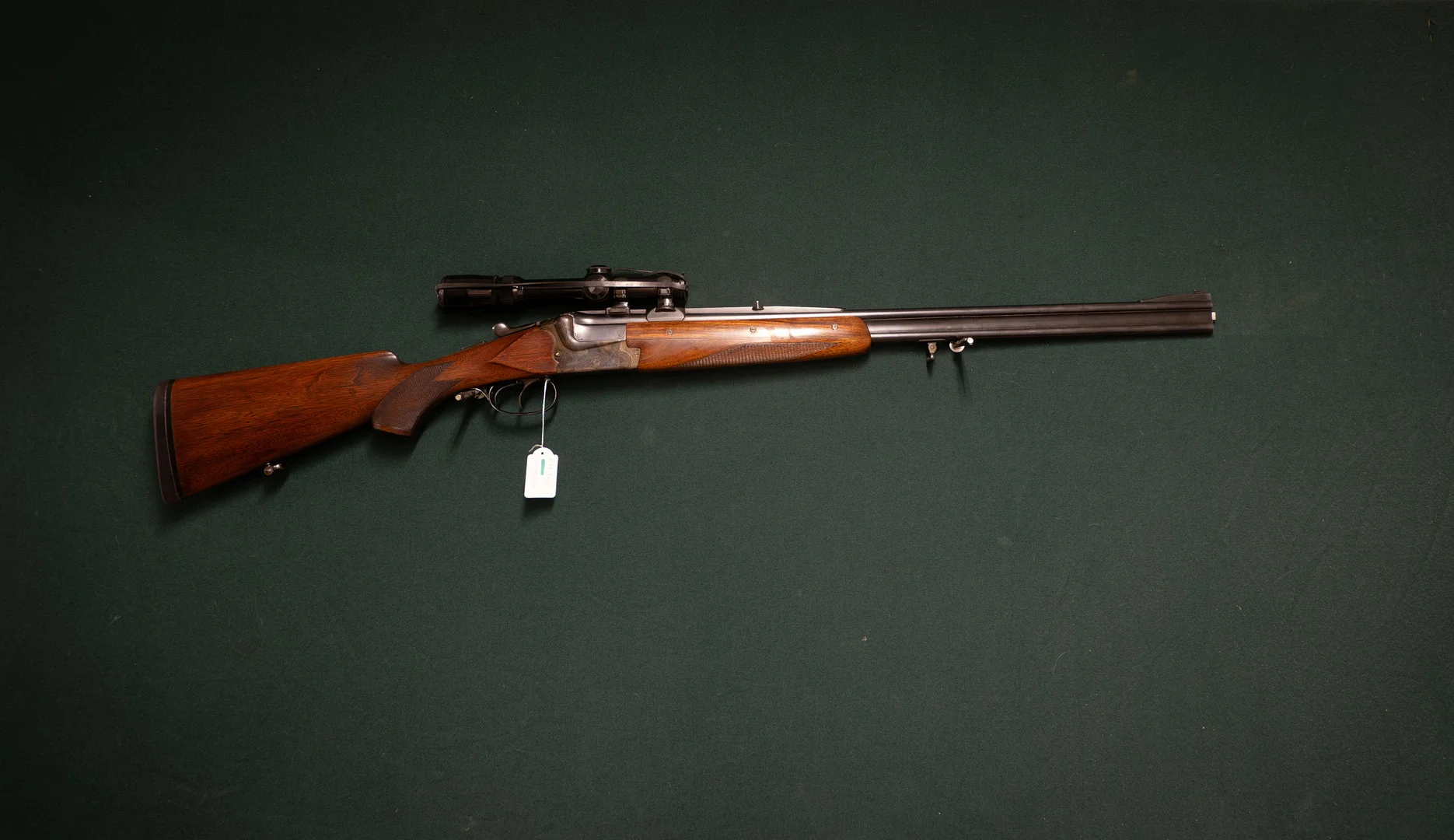 Merkel Model 222E Kaliber 9,3x74R Tillv.nr. 102300. — Double express rifles — Mauritz Widforss
