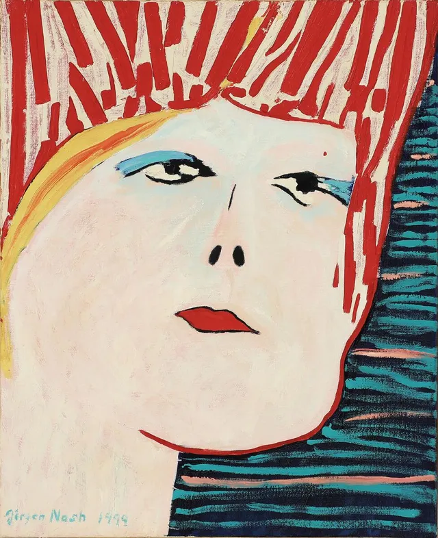 Jørgen Nash: “Die Asta. Du bor i mit hjerte”. Signed Jørgen Nash 1999. Oil on canvas. 61 × 50 cm.