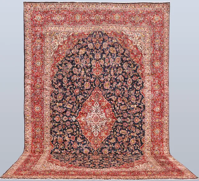 ORIENTMATTA, äldre, s ka old Keshan, handknuten, ca 475 x 304 cm.