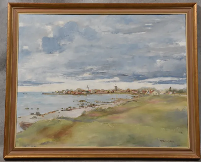 BROR TELLSTRÖM. 1891-1983, olja på duk " Viken " signerad daterad 1954.