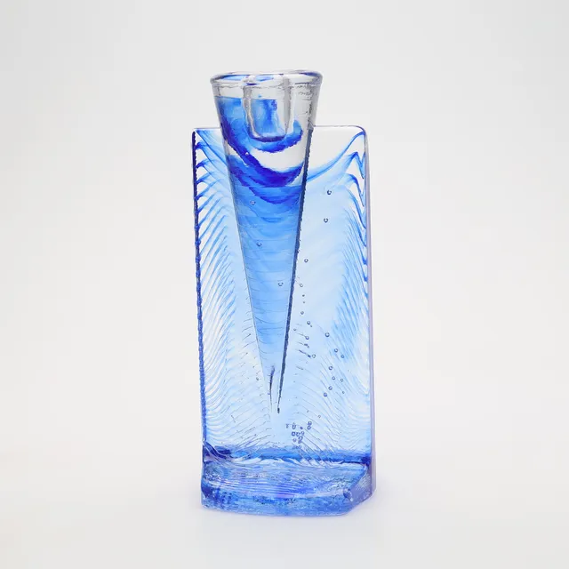 KJELL ENGMAN, LJUSSTAKE glas, "Ice Age", Kosta Boda.