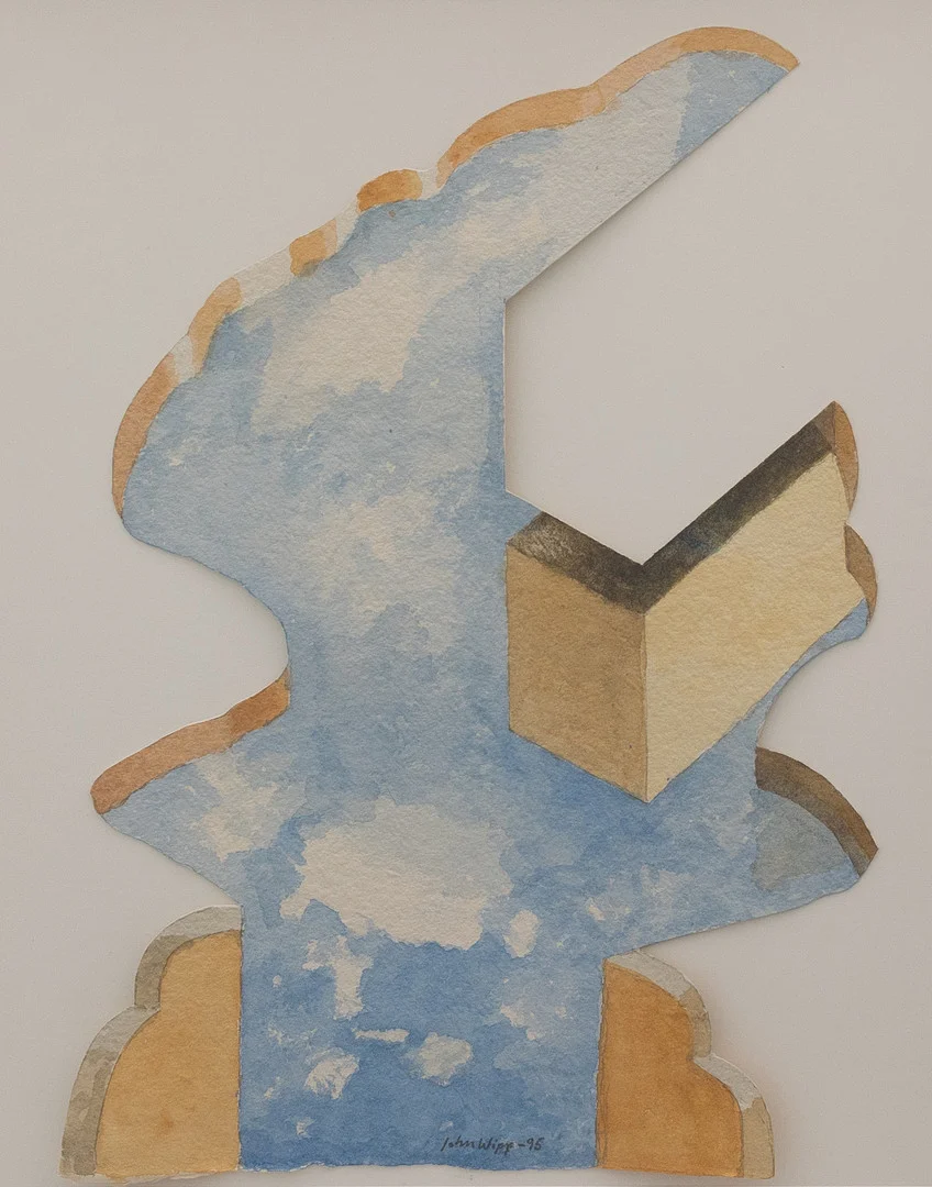 JOHN WIPP. Komposition, akvarell, signerad och daterad -95. — Paintings — Garpenhus Auktioner