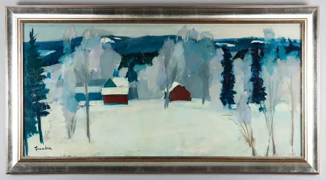 HELGE FRENDER. Olja på duk, signerad.