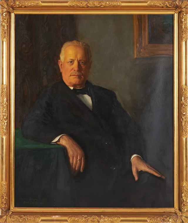 AXEL SMITH. Porträtt Erik August Enhörning, olja på duk, cop efter Bernhard Österman, signerad.