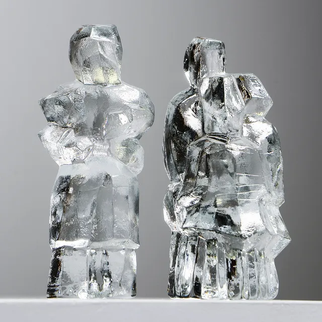 UNO WESTERBERG. Figuriner, 2 st, glas, Pukeberg.