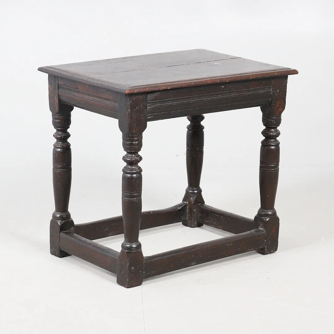 AN 18TH CENTURY AND LATER OAK JOINT STOOL. — Other — Lawrences Auctioneers