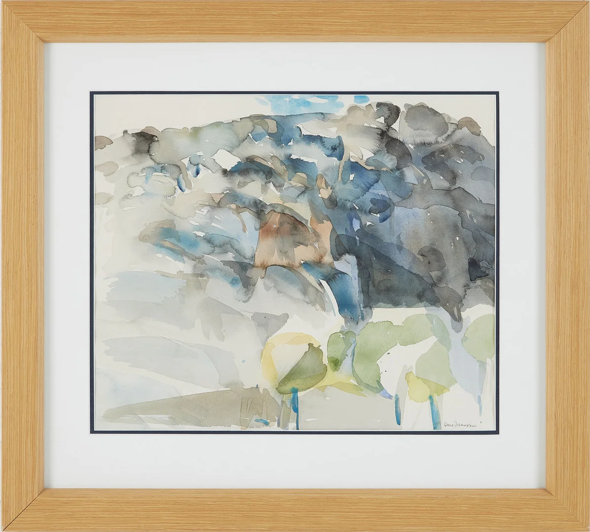 ARNE ISACSSON. Abstrakt landskap, akvarell, signerad. — Paintings — Stockholms Auktionsverk Magasin 5