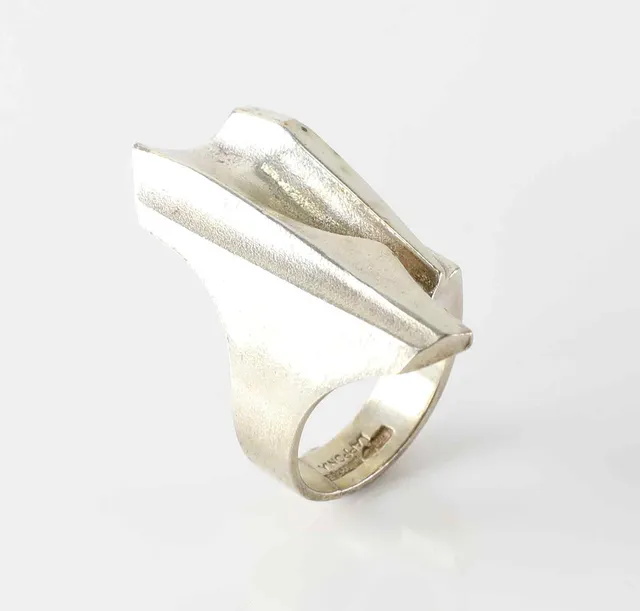 BJÖRN WECKSTRÖM. ring, silver, Lapponia, Finland, 1982.