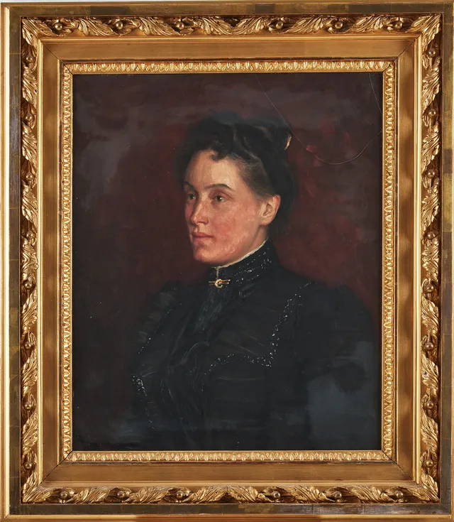 VILHELM HOLMGREN (1863-1943). Damporträtt, olja på duk, signerad Holmgren och otydligt daterad 1896.