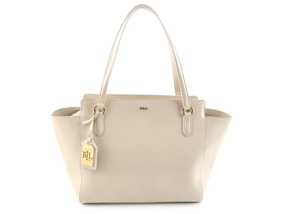 VÄSKA, LAUREN, RALPH LAUREN, beige lack, dustbag, 42x26x15 — Accessoarer/Väskor — Kaplans