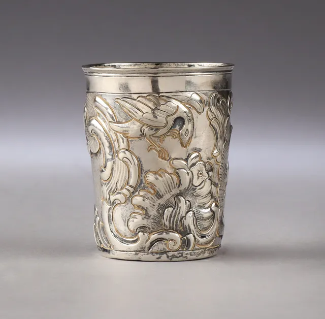 Russian rococo cup in silver, Moscow, 18th century