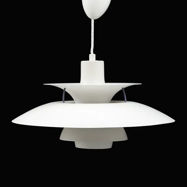 POUL HENNINGSEN. Taklampa, "PH-5", höjd ca 25 cm.
