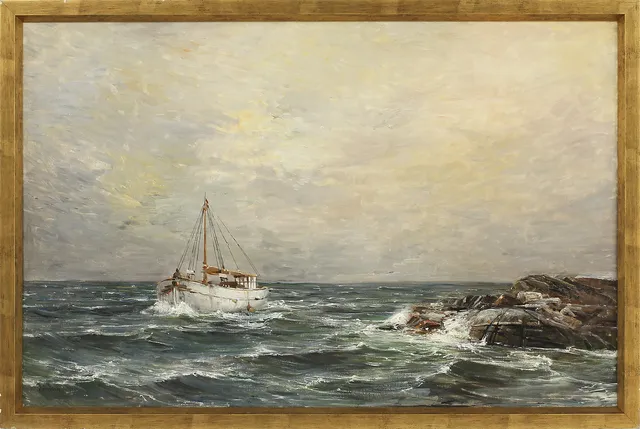 HUGO ÖFVERSTRÖM. Olja på duk, signerad.