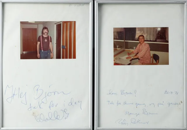 Samling signerede fotografier mm (7)