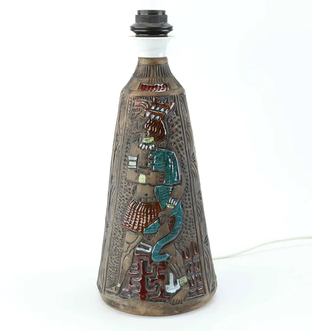 BORDSLAMPA, keramik, Tilgmans, 1960/70-tal.