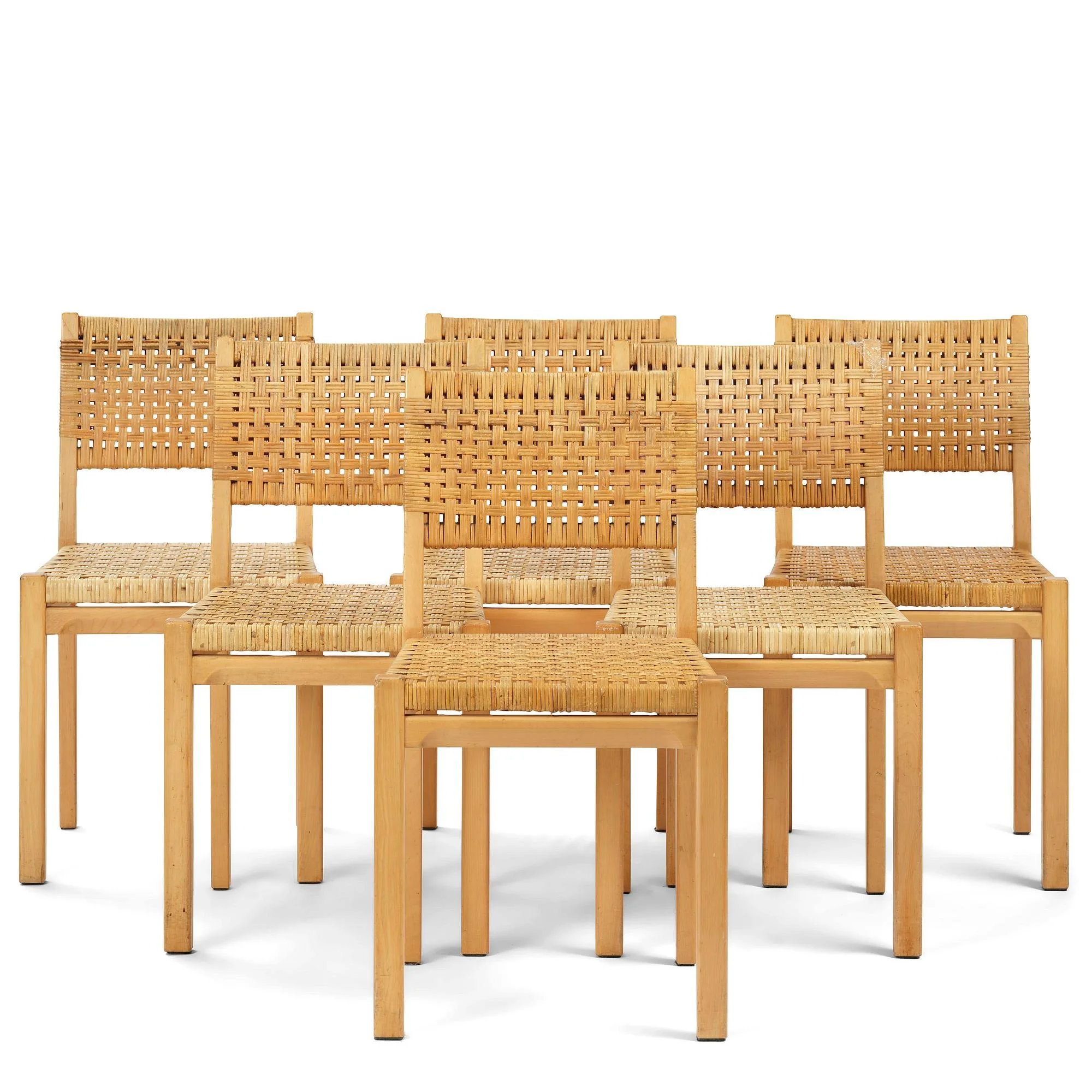 Aino Aalto, stolar, sex stycken, modell "615", Artek, Finland, 1900-talets andra hälft. — Bukowskis