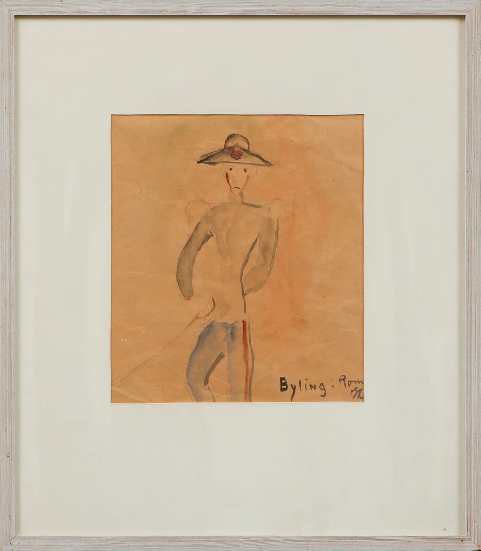 IVAN IVARSON. ”Byling i Rom”. Akvarell, signerad. — Drawings — Göteborgs Auktionsverk