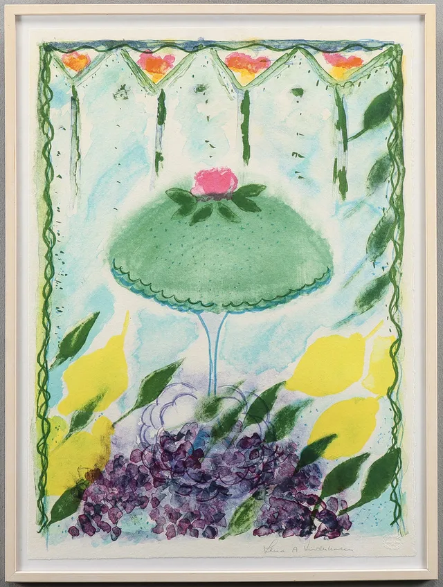 LENA LINDERHOLM. Litografi onumrerad, signerad.