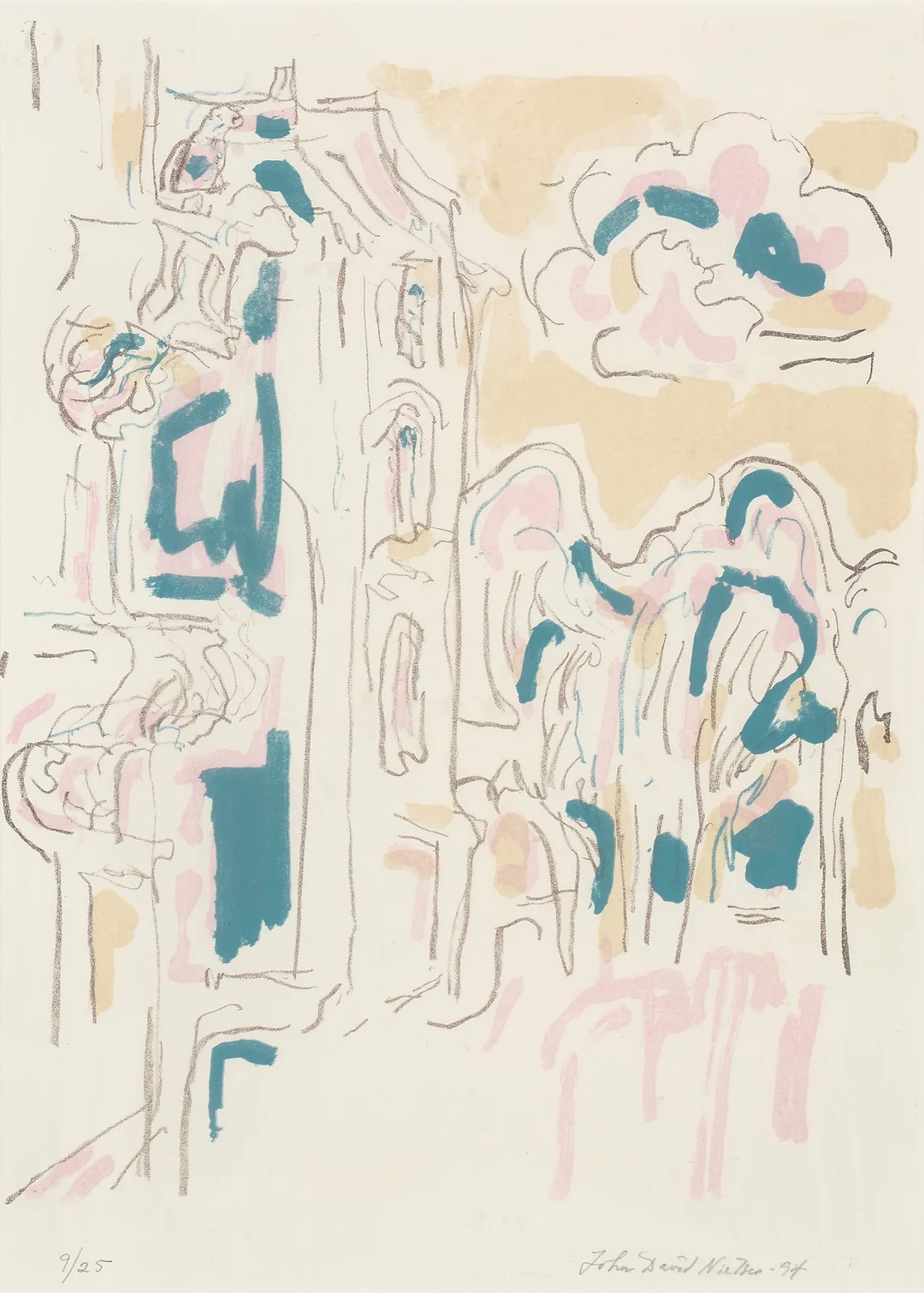 Nielsen, John David — Bylandskap, 1994 — Kunst/Grafikk — Blomqvist