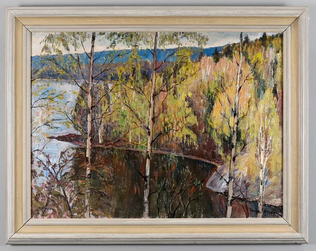 TURE ANDER. Olja på duk, signerad.