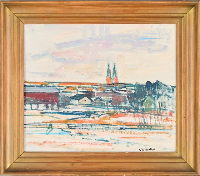 GUSTEN WIDERBÄCK. Vy över Uppsala.
