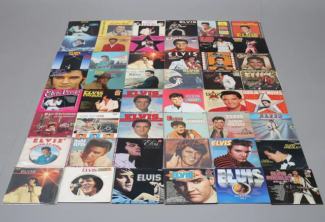 ELVIS PRESLEY. 48 st LP-SKIVOR, 1900-tal.