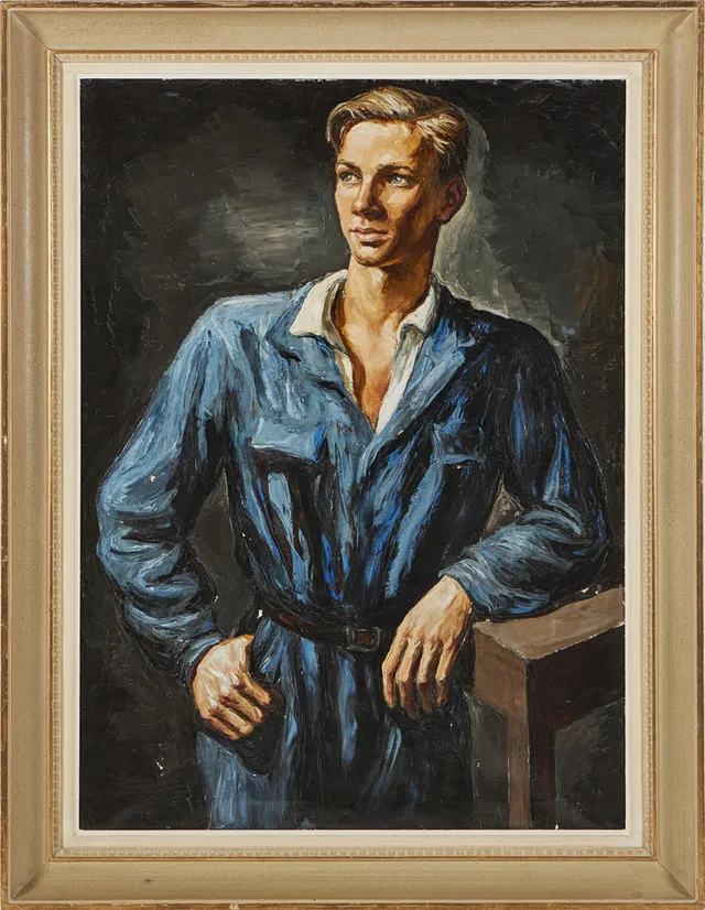BO BESKOW. "Yngling i blå overall".