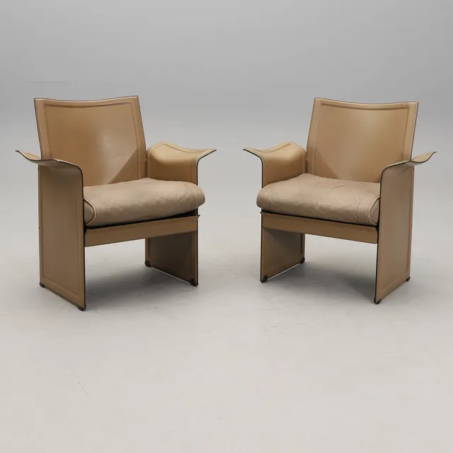 TITO AGNOLI. Fåtöljer, 1 par, "Korium KM2/1", Matteo Grassi.