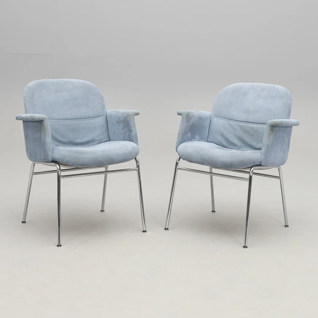 KENNETH BERGENBLAD. Karmstolar, 1 par, "Focus91", DUX. — Armchairs & Chairs — Crafoord Auktioner Malmö