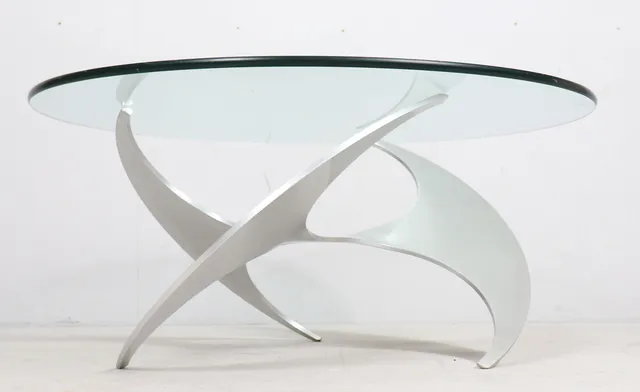 KNUT HESTERBERG. Couchtisch/Coffee Table von Knut Hesterberg, Ronald Schmitt, Modell: Propeller', 1970er Jahre.