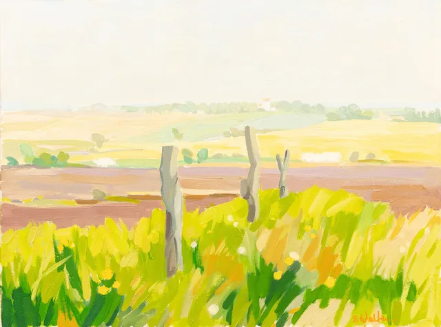 ERIK WALTER PERSSON (1918–1987). Motiv från Österlen, olja på duk, signerad.