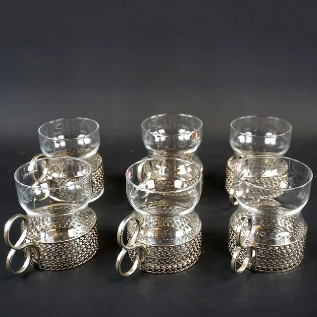 TIMO SARPANEVA. Glas, 6 st, "Tsaikka", Iittala, Finland.