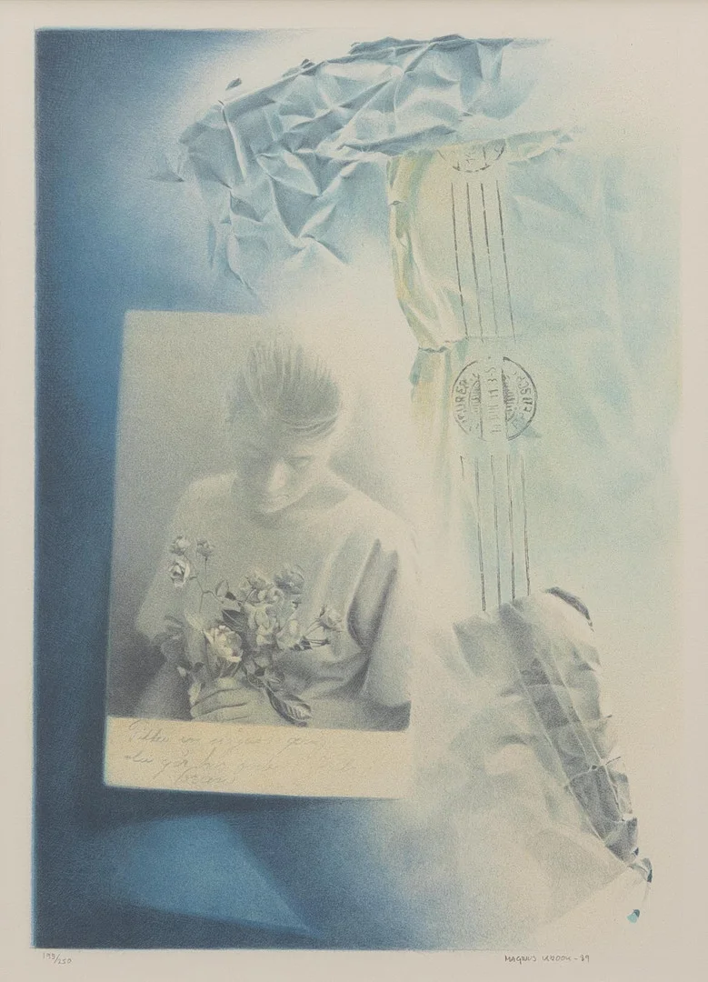 MAGNUS KROOK (FÖDD 1968). Komposition, litografi nr 195/250, signerad och daterad -89. — Engravings & Prints — Garpenhus Auktioner