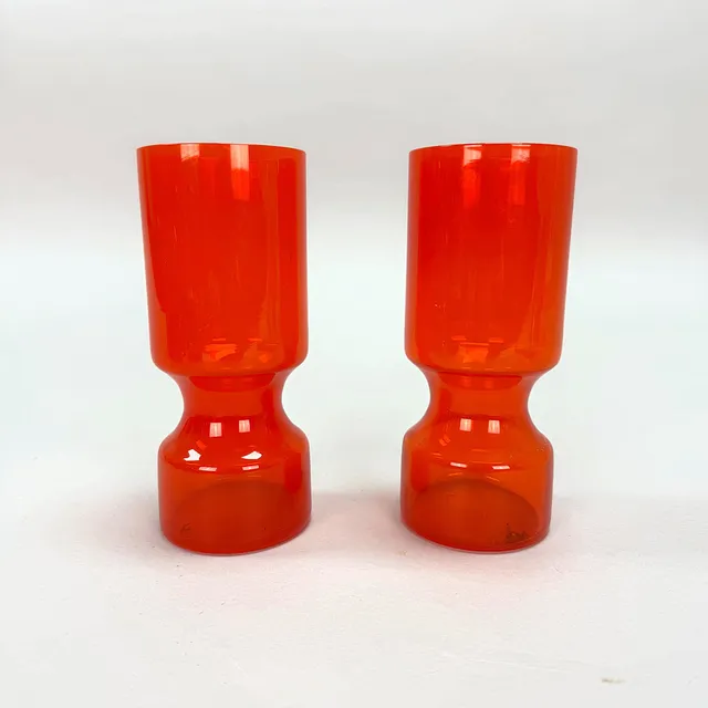 VASER, glas, orange, 1970 tal.