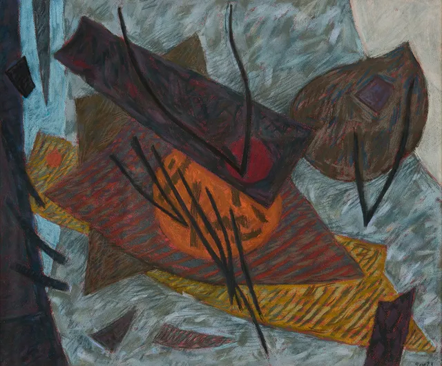 HENRI GOETZ (1909-1969). Komposition, signerad Goetz, pastell.