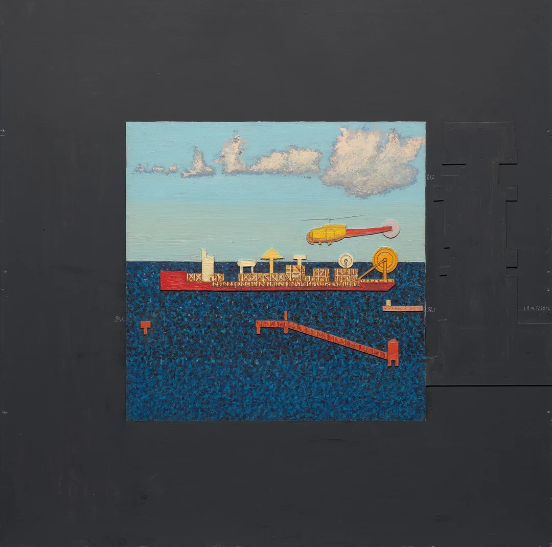 Rickhard, Leonard — "Skip i aftenslyset" 2012 — Kunst/Maleri — Blomqvist
