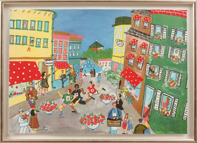 MARIKA LANG. Haga Göteborg, färglitografi, signerad och numrerad 325/360.