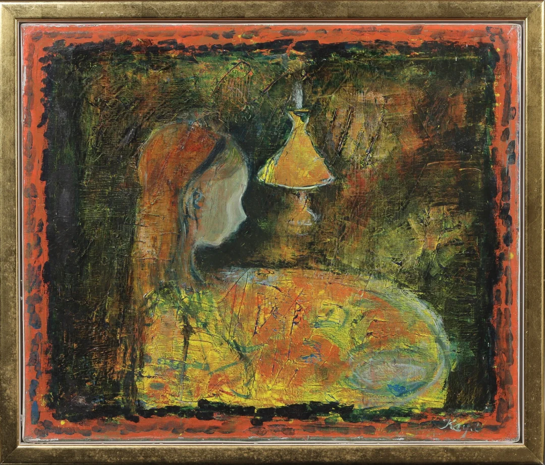 Kay Christensen. Interior with girl — Paintings and sculptures/Modern pictorial arts — Lauritz
