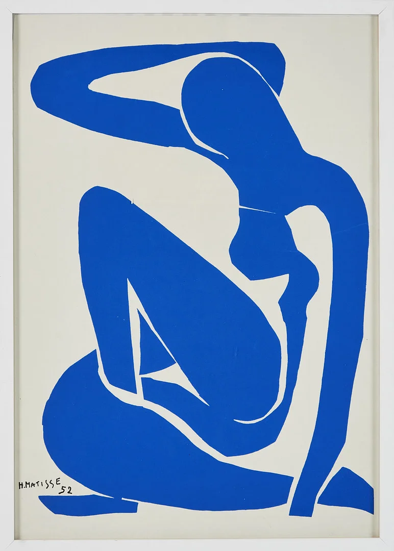 HENRI MATISSE. EFTER. "Nu bleu", färgserigrafi. — Engravings & Prints — Stockholms Auktionsverk Magasin 5