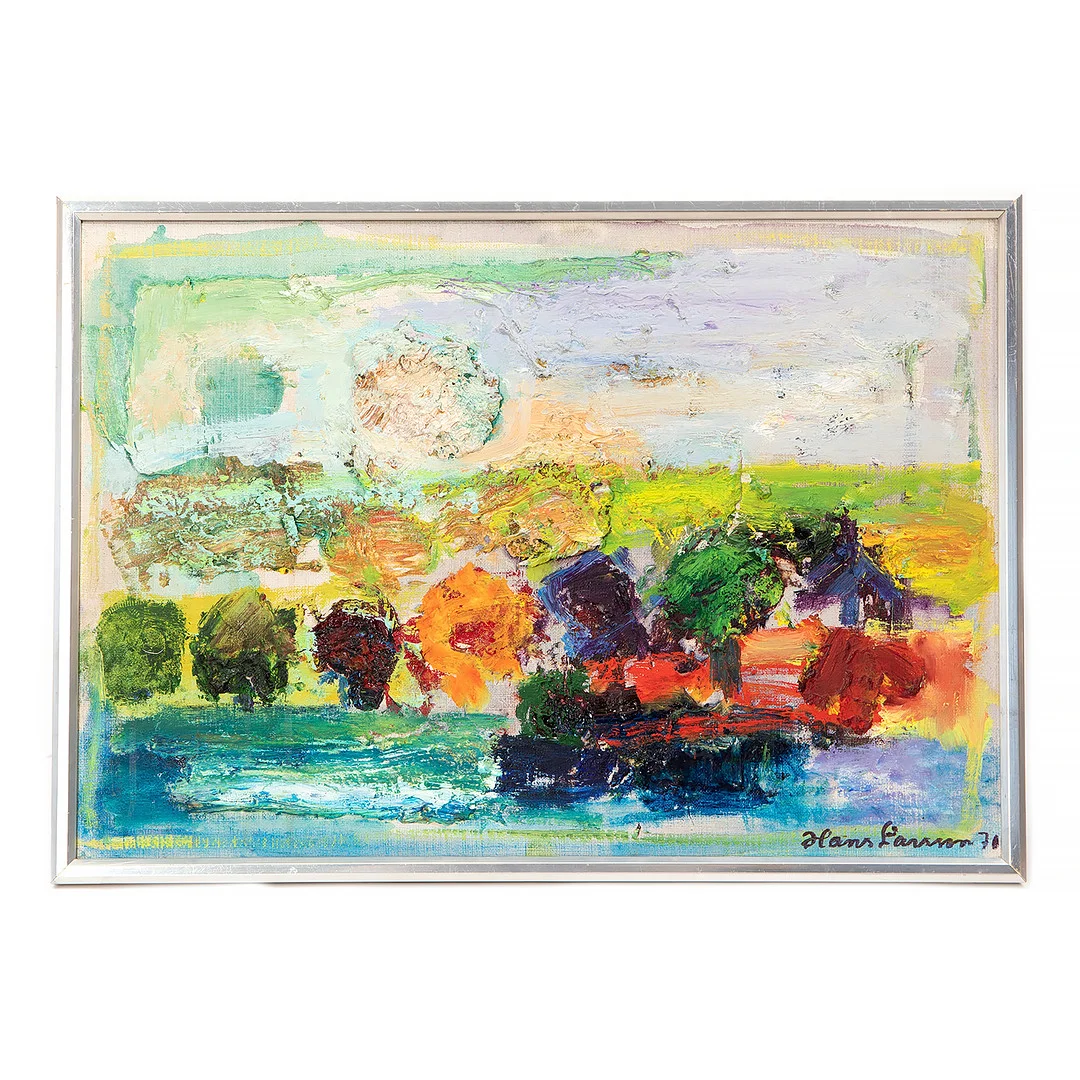 HANS LARSSON. Olja på duk, signerad och daterad -70. — Paintings — Stockholms Auktionsverk Göteborg