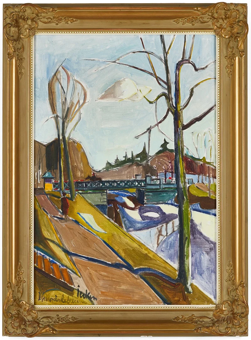 ERIK JERKEN (1898-1947). "Djurgårdsbrunn", signerad, olja på duk. — Paintings — Crafoord Auktioner Stockholm