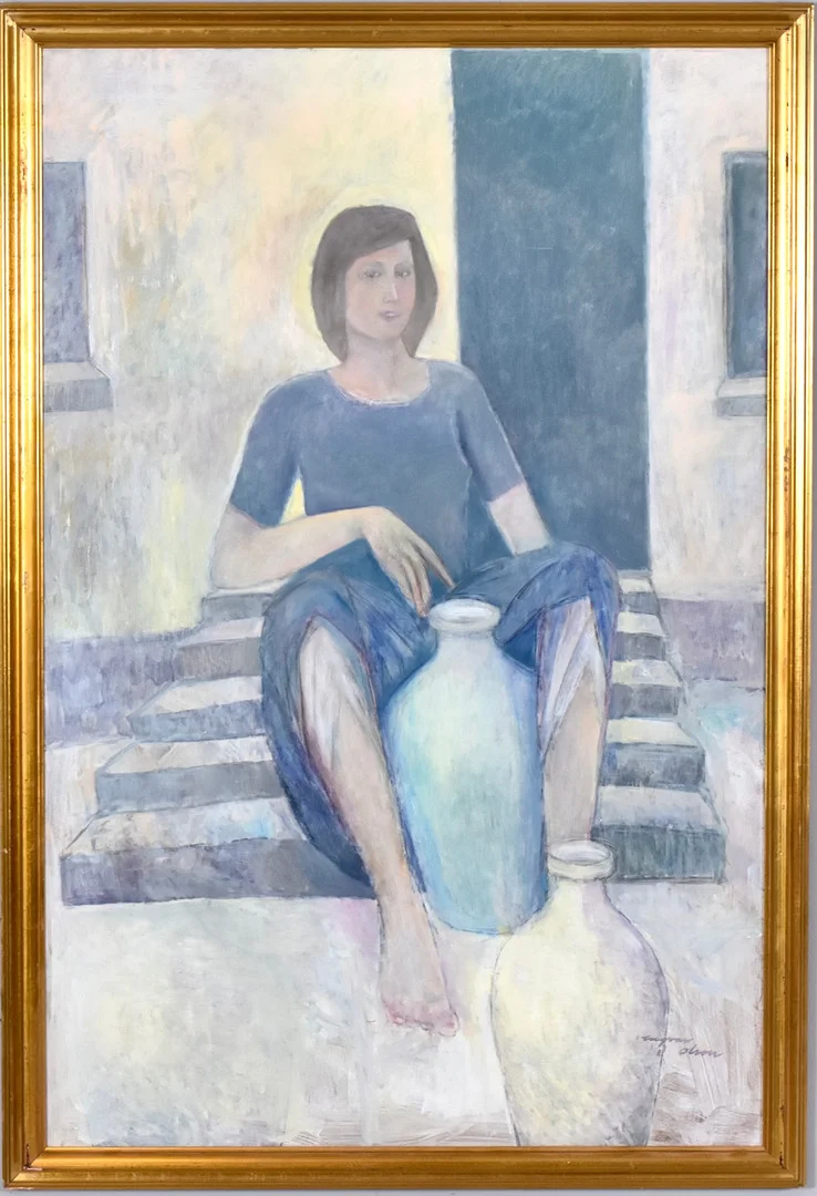 INGVAR OLSON. Olja på pannå. — Paintings — Halmstads Auktionskammare