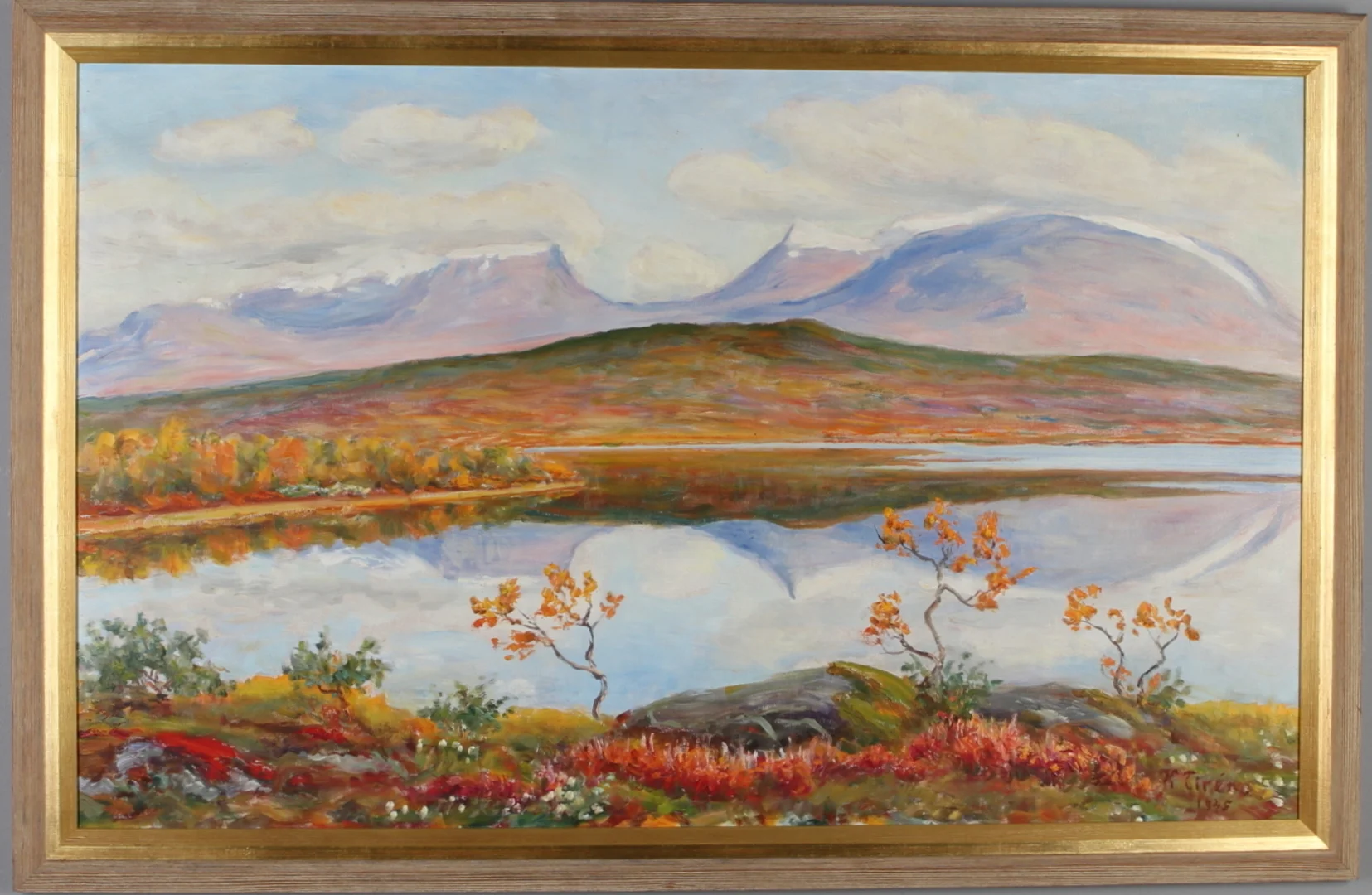 KARL TIRÉN. "Lapporten", olja på duk, signerad och daterad 1945. — Paintings — Auktionshuset Kolonn