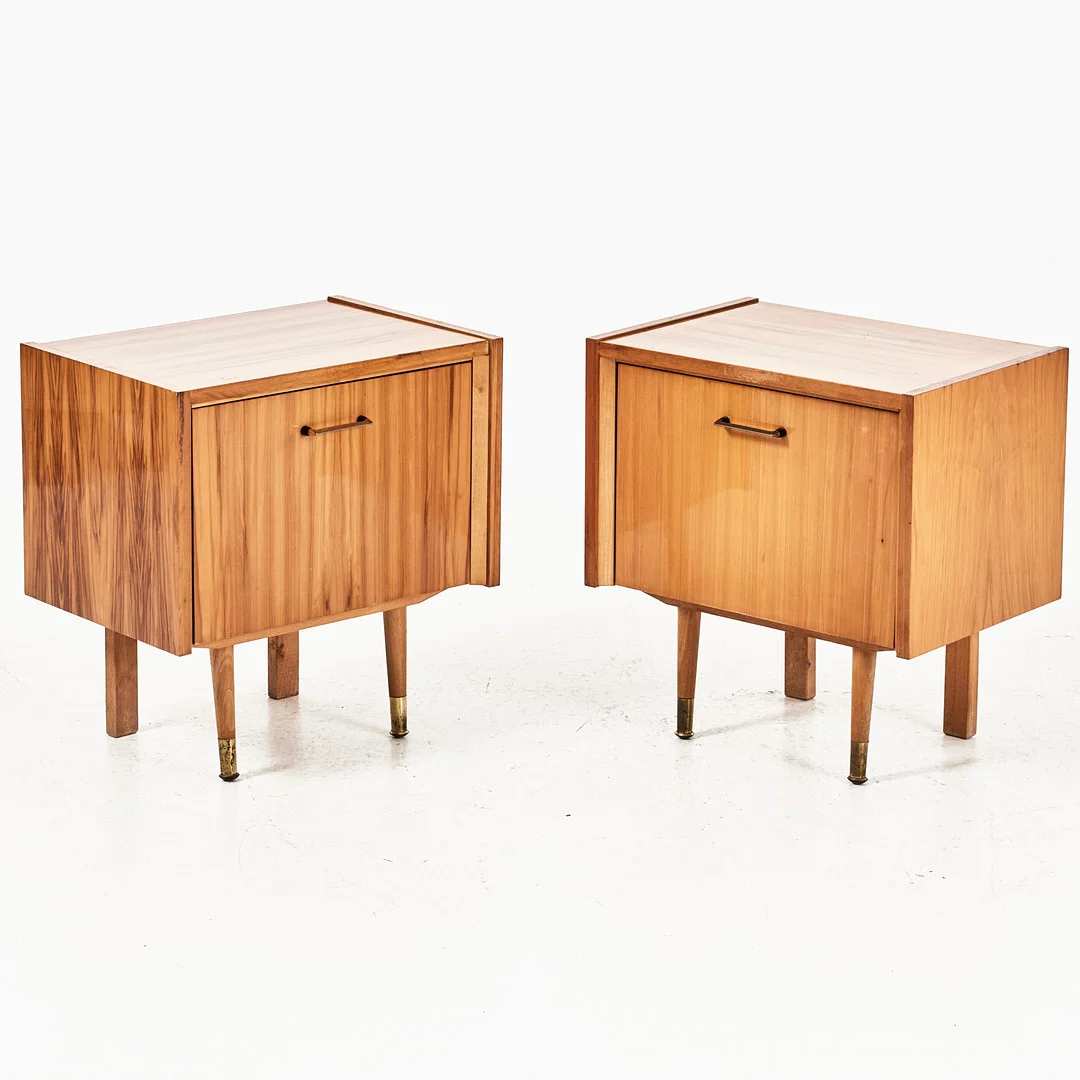 SÄNGBORD, 1 par, 1950/60-tal. — Cupboards, Cabinets & Shelves — Stockholms Auktionsverk Magasin 5